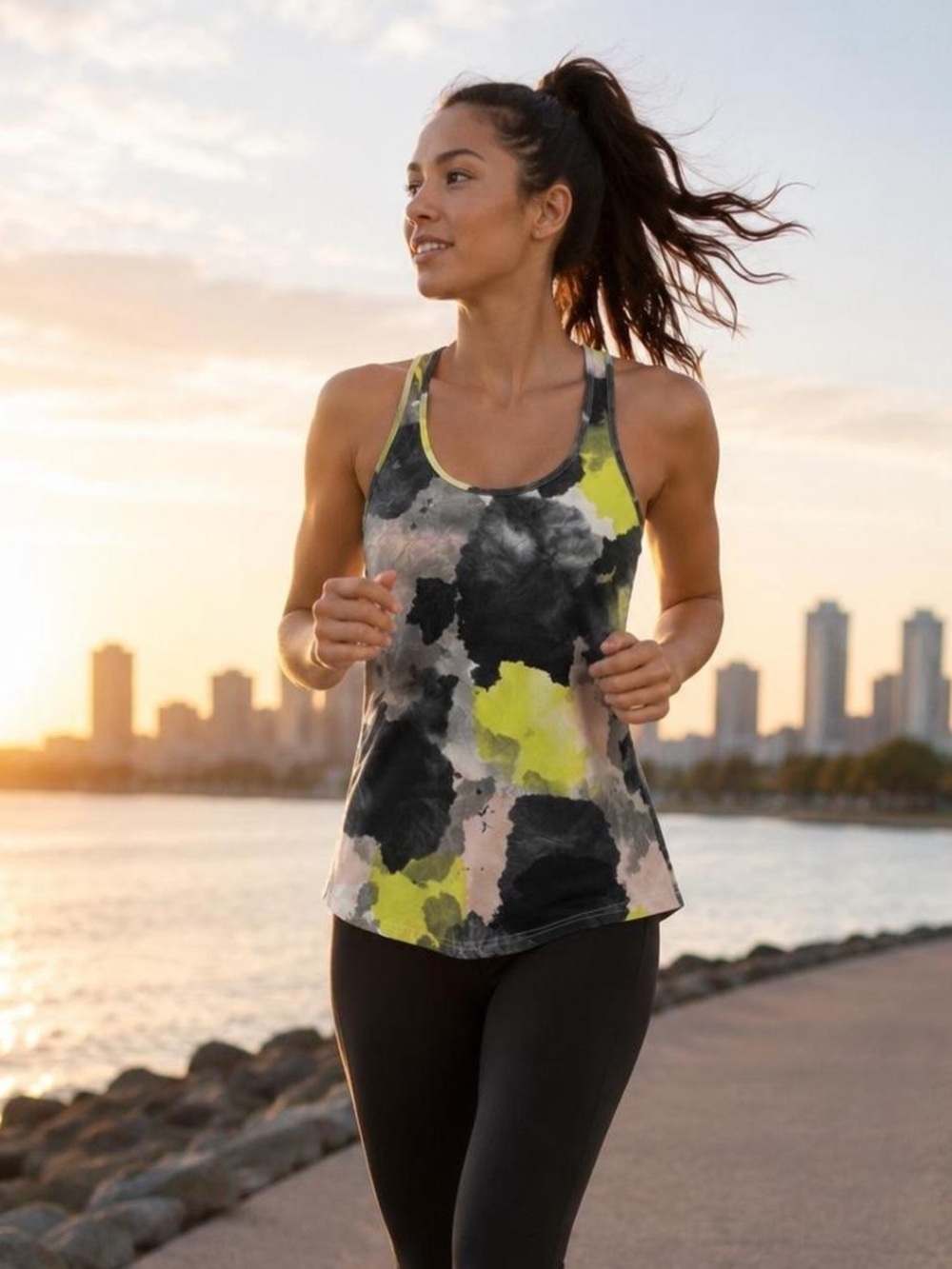 lululemon athletica Limited Edition Tie-Dye Racerback Tank Top Size 6 Running